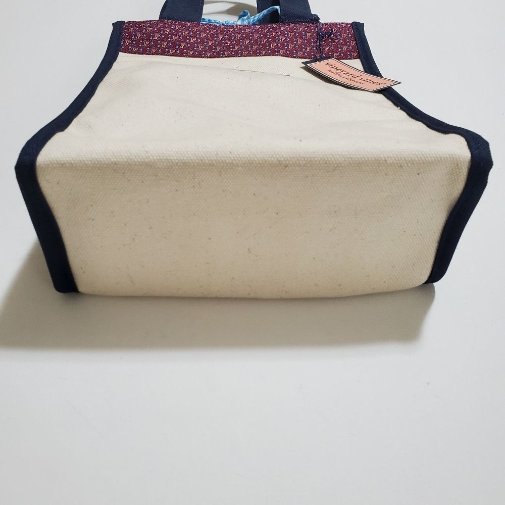Vineyard Vines canvas bottle carrier tote bag new with tags NWT - Picture 4 of 8